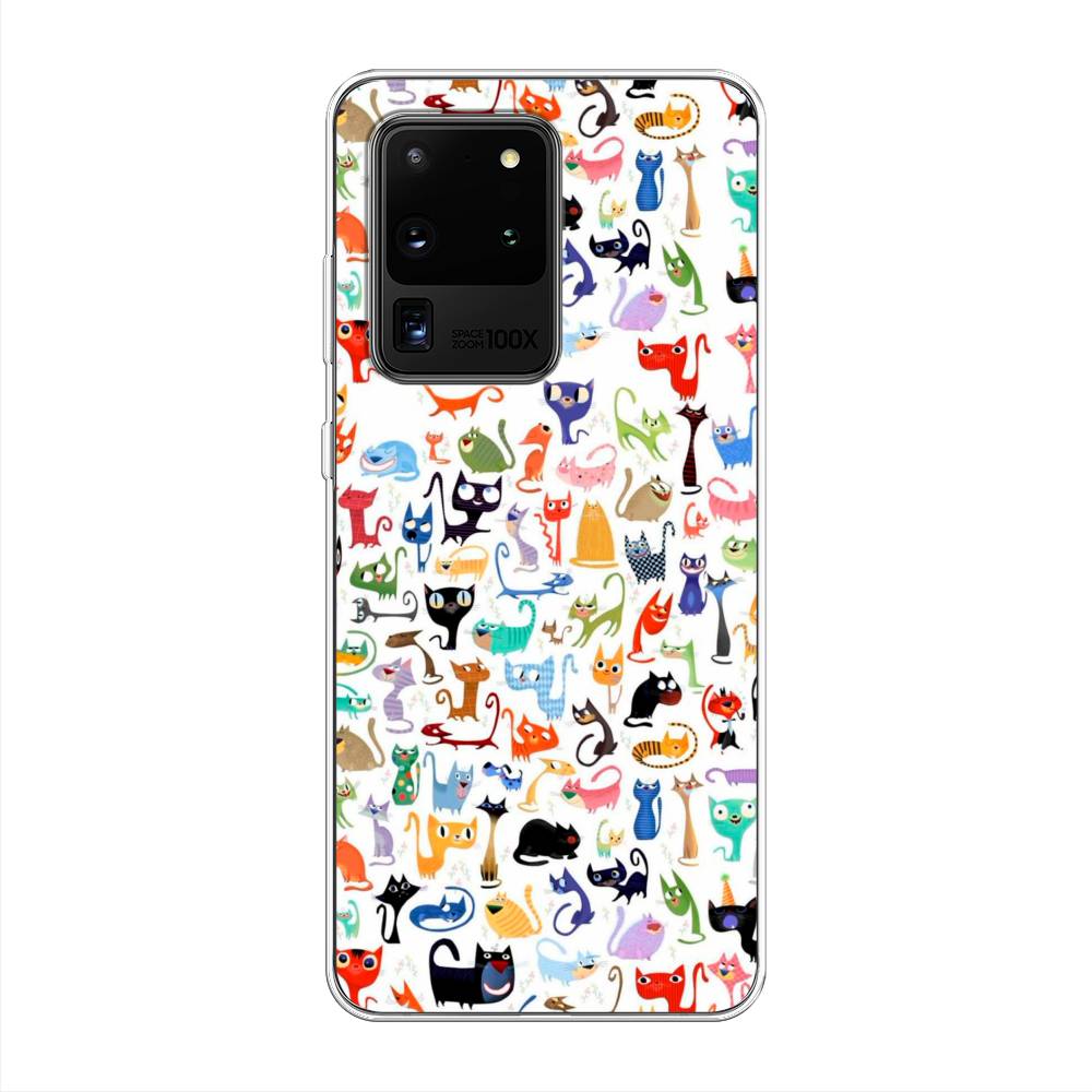 

Чехол для Samsung Galaxy S20 Ultra "Цветные коты", Разноцветный, 29450-1