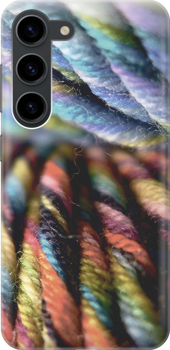 

Силиконовый чехол на Samsung Galaxy S23 с принтом "Пряжа", Розовый;синий, 158299