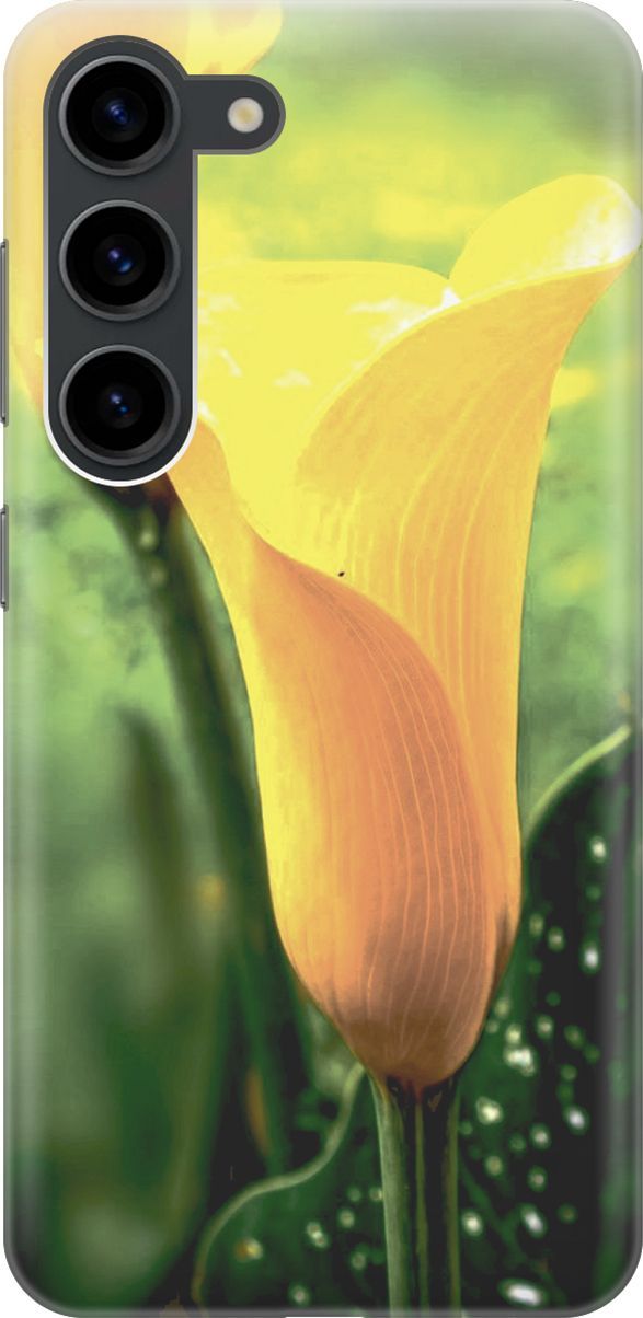 

Силиконовый чехол на Samsung Galaxy S23 с принтом "Желтые каллы", Желтый;зеленый, 158294