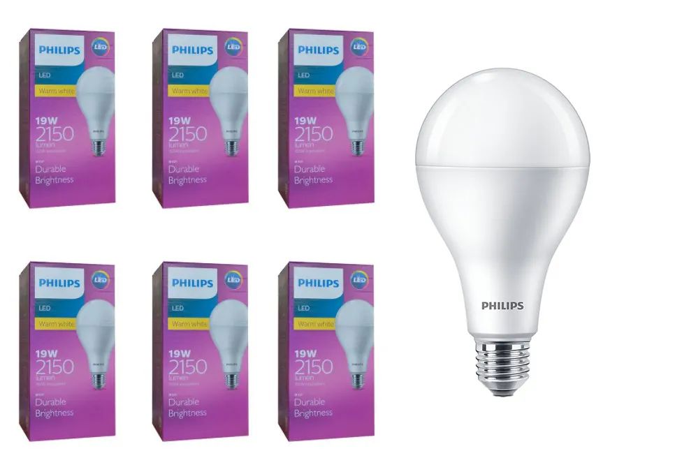 Лампочка Philips 19W160W 220V E27 Груша Ecohome LEDBulb 2150Лм 3000К Теплый белый свет 9950₽