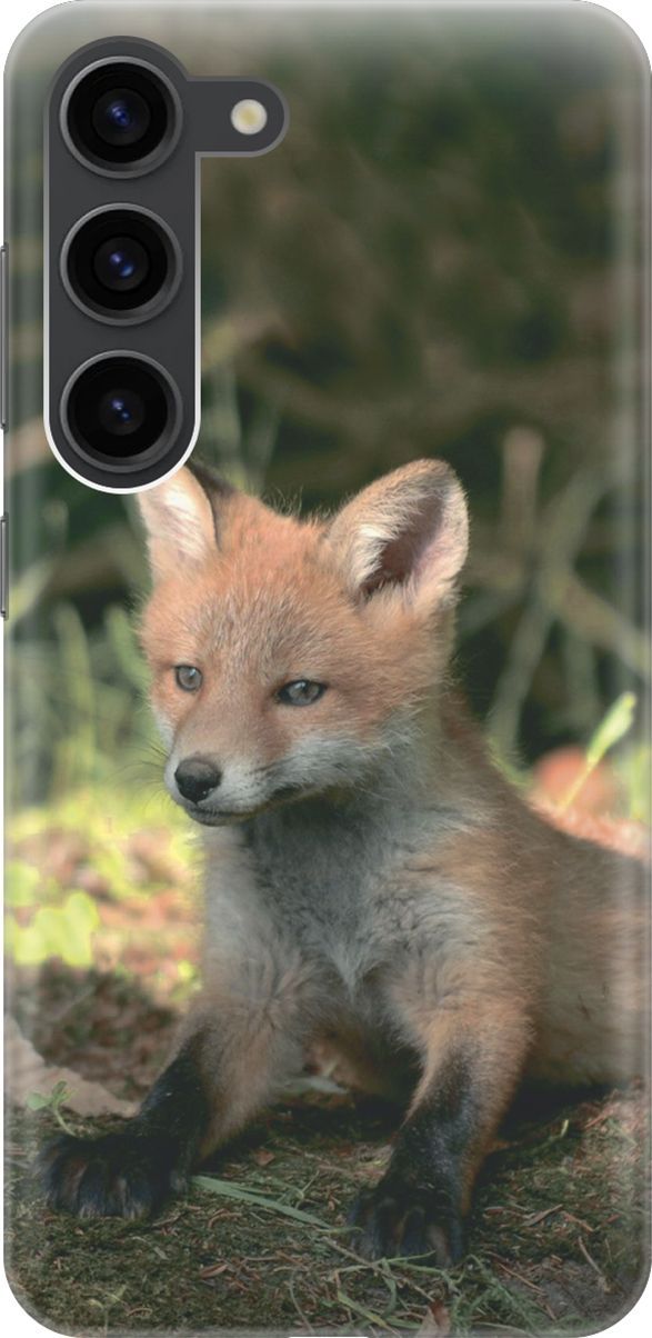 

Силиконовый чехол на Samsung Galaxy S23 с принтом "Сонливый лисенок", Бежевый;зеленый, 158295