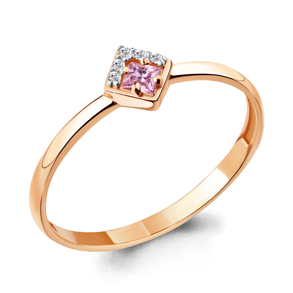 

Кольцо из серебра с фианитом р. 17 Aquamarine 68499АВ_925_з, 68499АВ_925_з