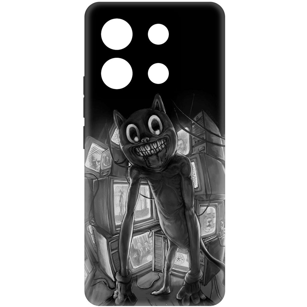 

Чехол-накладка Krutoff Soft Case Хаги Ваги - Картун Кэт для Poco X6 черный