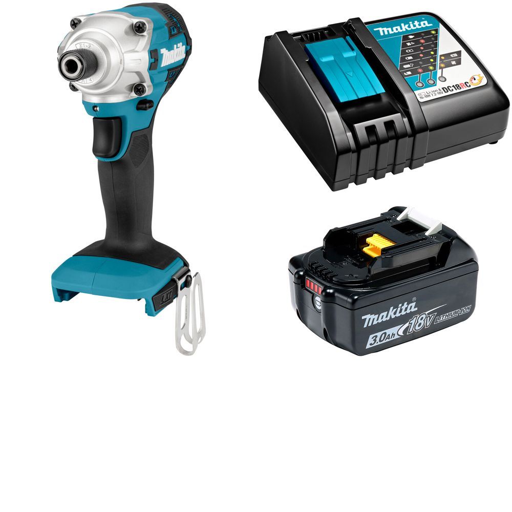 

Шуруповерт Makita DTD156RF импульсный аккумуляторный 155Нм 18В LXT Li-Ion 1x3Ач, з/у, DTD156RF