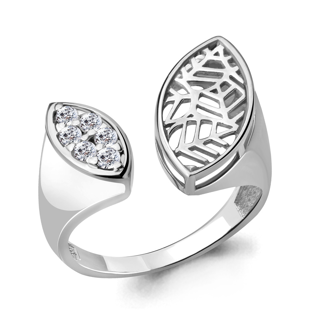 

Кольцо из серебра с фианитом р.  Aquamarine 68520А_925_р, 68520А_925_р