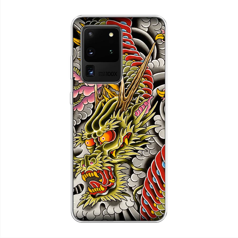 

Чехол для Samsung Galaxy S20 Ultra "Японский дракон", Желтый;розовый;красный, 29450-4