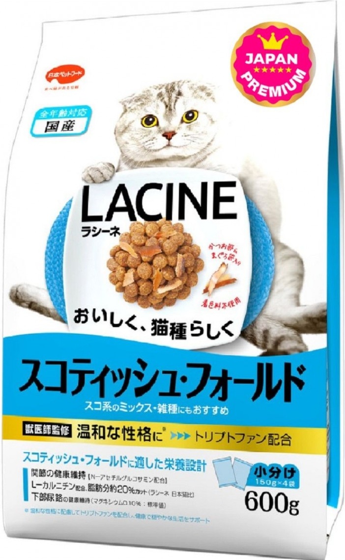 Сухой корм для кошек LACINE, рыба, 06кг