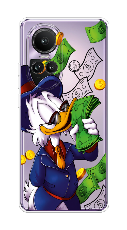 

Чехол на Oppo Reno 10 Global "Scrooge McDuck with Money", Синий;зеленый;белый, 2514850-1