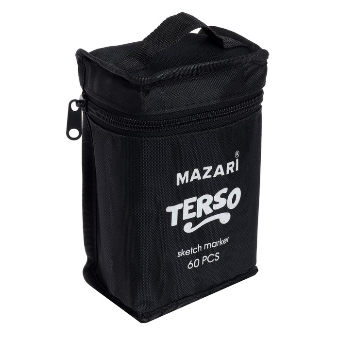 

Набор маркеров худож Mazari TERSO, 60цв., корпус круглый, (пулев1.0/клинов3.0)