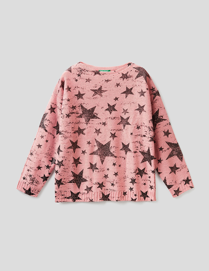 

Джемпер для девочек Benetton цв. розовый р.146, 21A_1076C1098