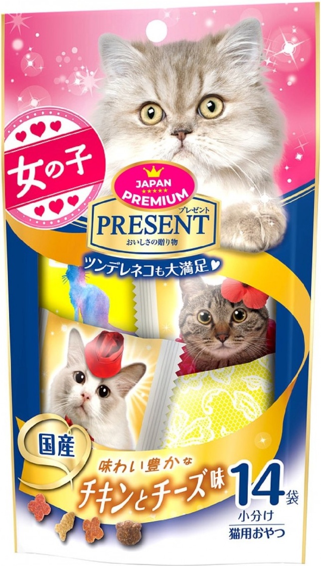 фото Лакомство для кошек japan premium pet кусочки, говядина, курица, морепродукты, 14 шт, 42 г