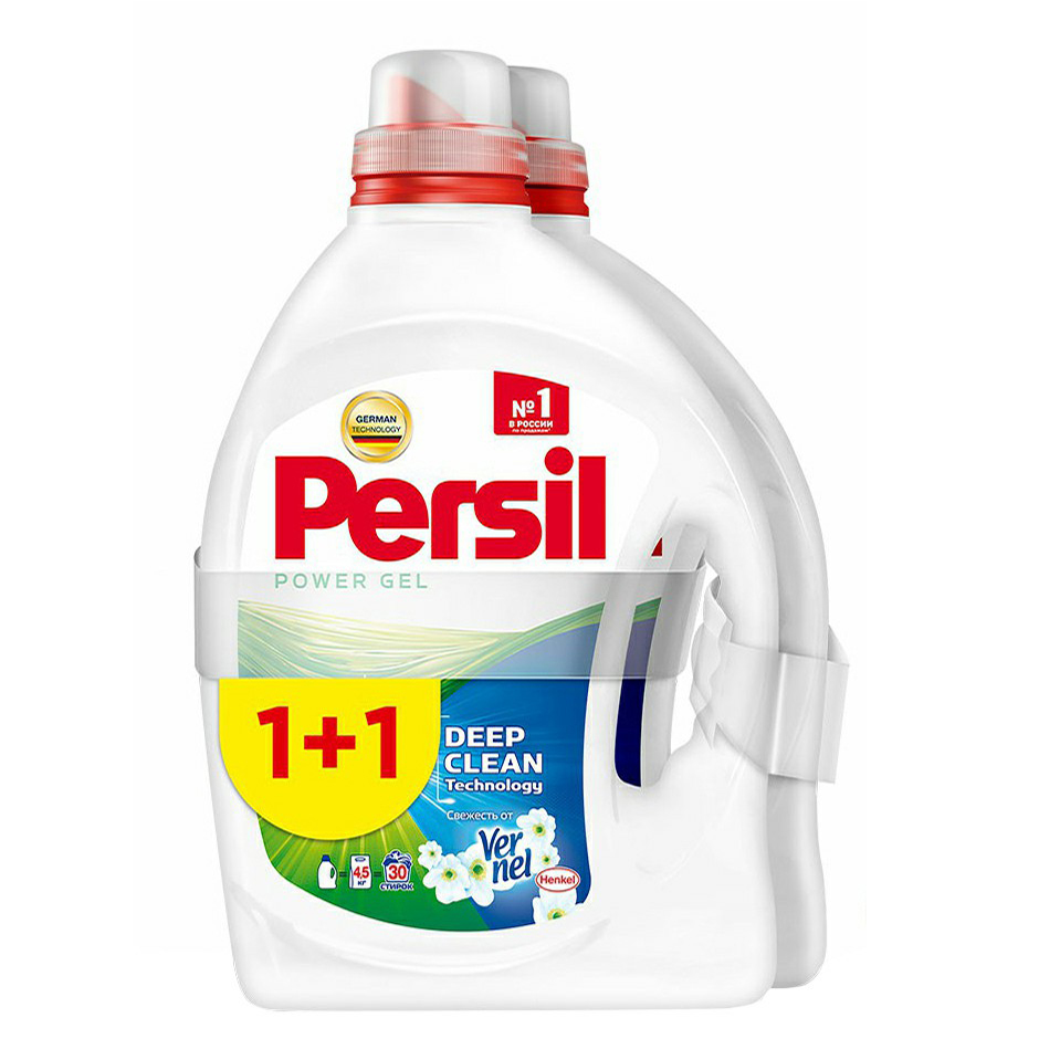 фото Гель для стирки persil свежесть от vernel для белого белья 1,95 л х 2 шт