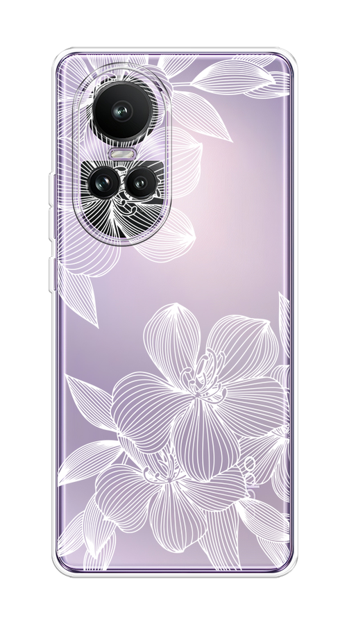 

Чехол на Oppo Reno 10 Global "Крокус", Белый;прозрачный, 2514850-1