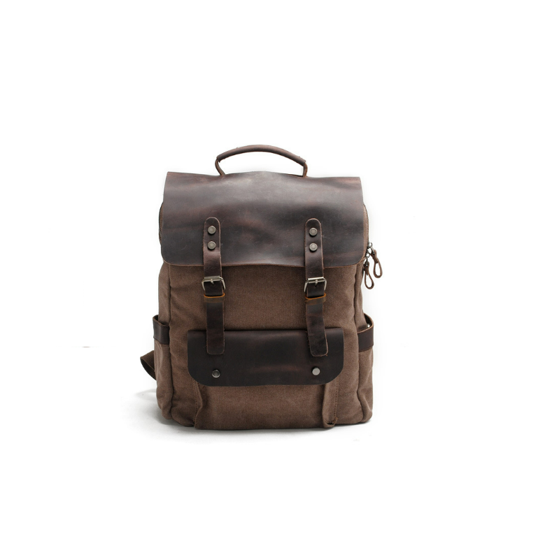 Рюкзак унисекс VEREZZO YK02 коричневый, 38x30x11 см