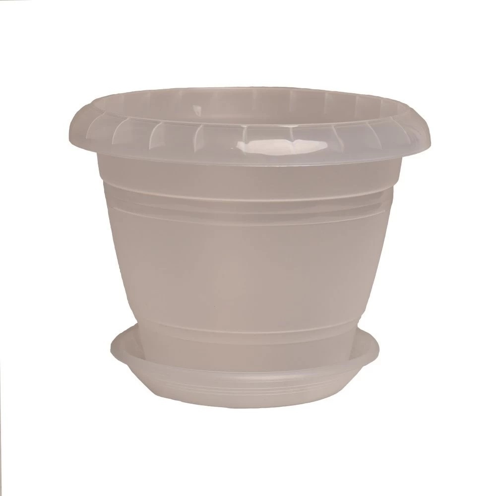 

Цветочный горшок Wizzal Garden Фестона c поддоном 2,1 л прозрачный 1 шт., Фестона с поддоном