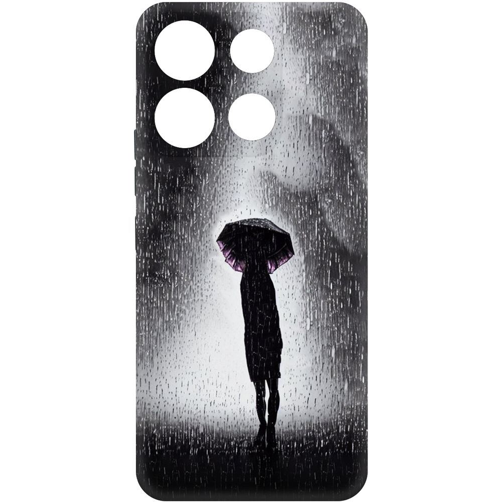 

Чехол-накладка Krutoff Soft Case Ночная крипота для Itel A60s черный