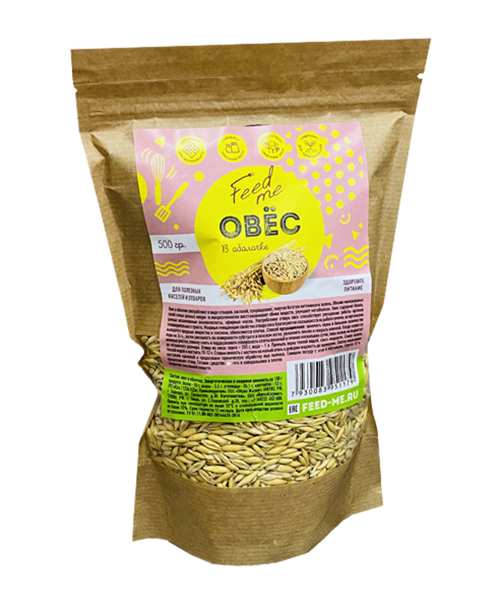 

Овёс в оболочке Feed me, 500 г, 951179