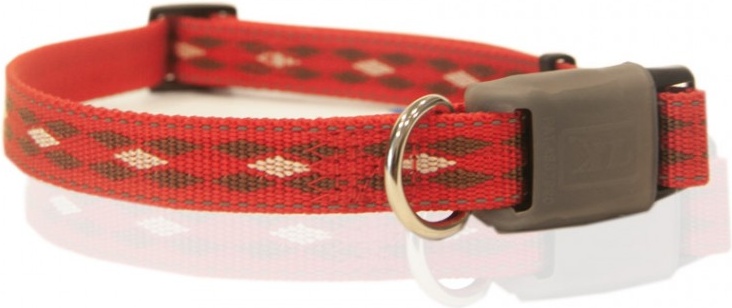 фото Ошейник для собак japan premium pet с двойной стропой и силиконовый защитой, красный, м