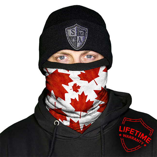

Шарф-труба SA Fleece Canada (с флагом), Белый;красный, SA-50185 Canada Fleece Lined