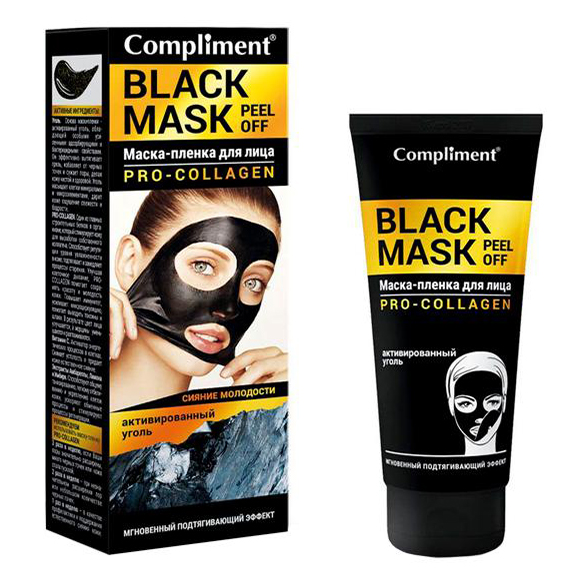 Купить Маска-пленка для лица Compliment Black Mask Pro-Collagen 80 мл