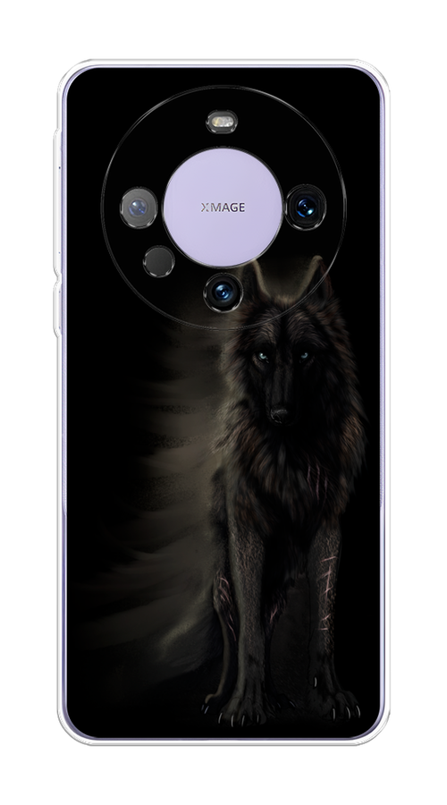 

Чехол на Huawei Mate 60 Pro "Туманный волк", Черный, 6122250-1