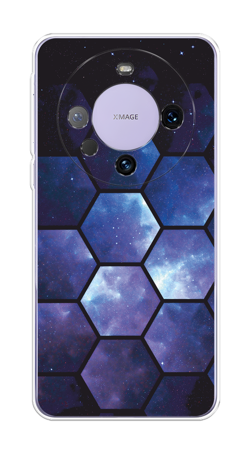 

Чехол на Huawei Mate 60 Pro "Соты космос", Черный;фиолетовый, 6122250-1