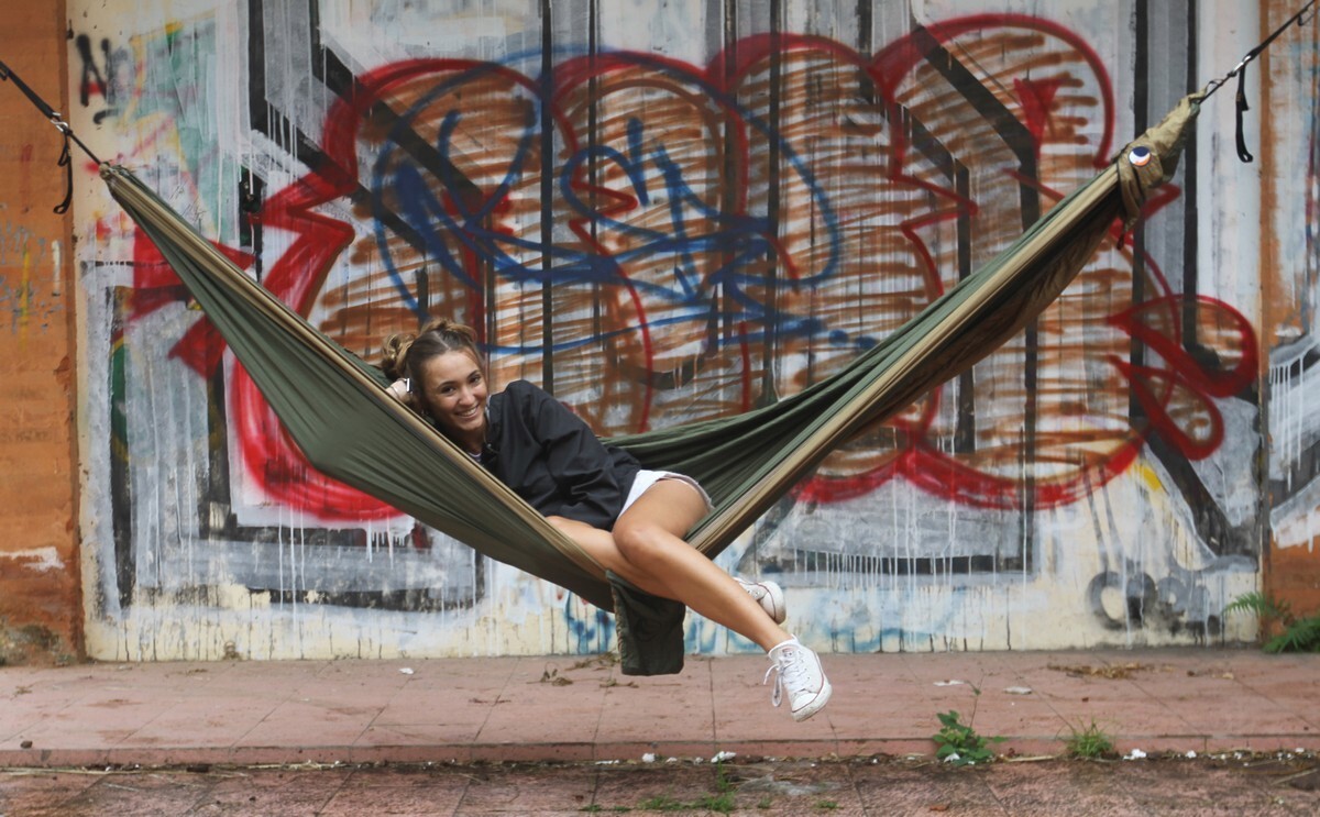 фото Гамак средний ticket to the moon original hammock army green/brown