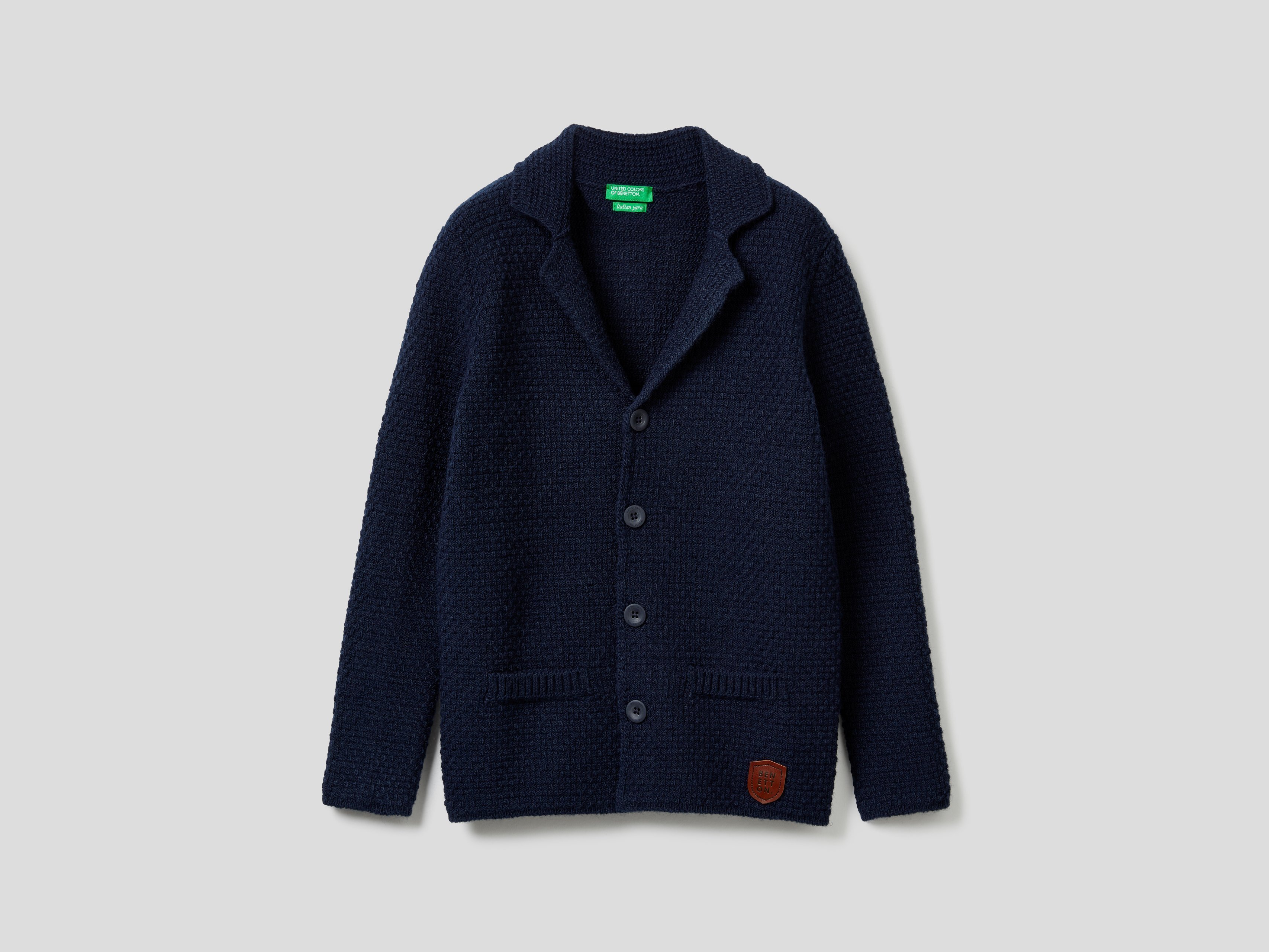 

Кардиган для мальчиков Benetton цв. синий р.146, 21A_1076C6311