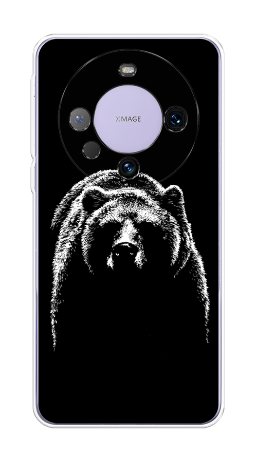

Чехол на Huawei Mate 60 Pro "Медведь в ночи", Белый;черный, 6122250-1