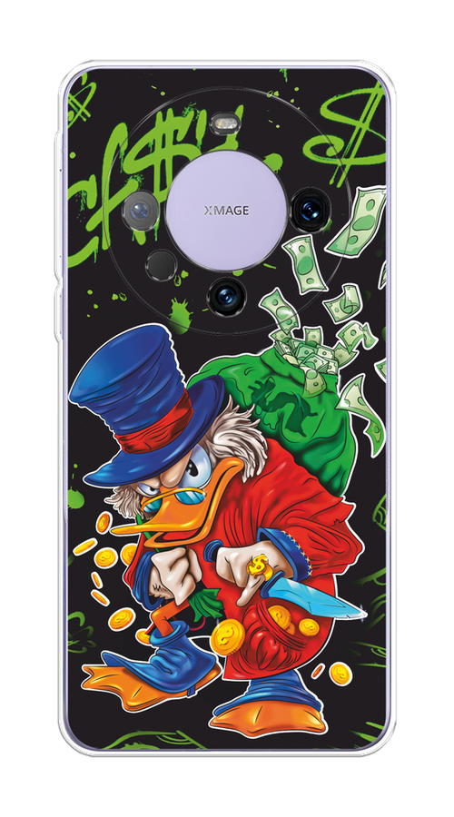 

Чехол на Huawei Mate 60 Pro "Скрудж Макдак с мешком денег", Красный;синий;зеленый;черный, 6122250-1