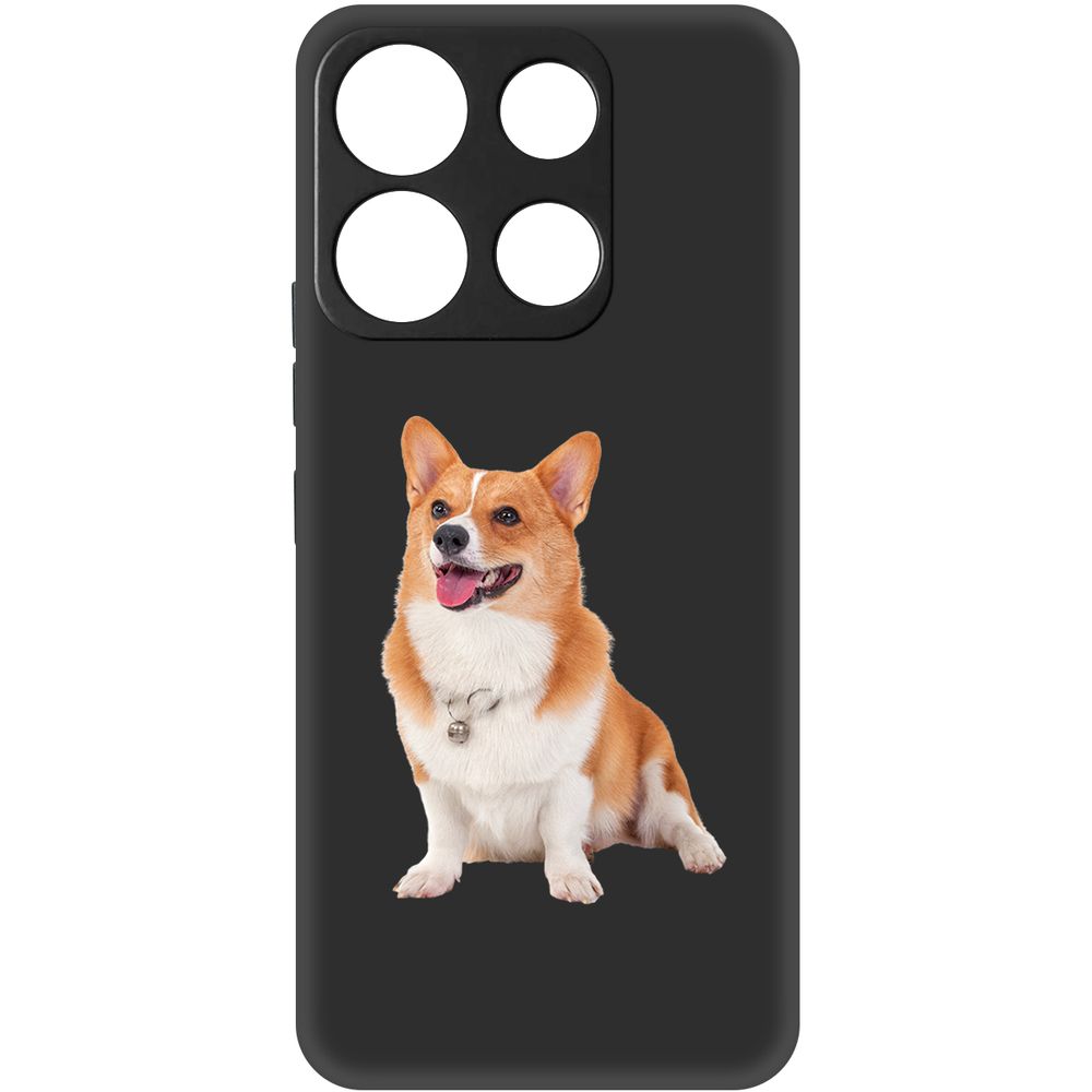 

Чехол-накладка Krutoff Soft Case Корги для Itel A60s черный