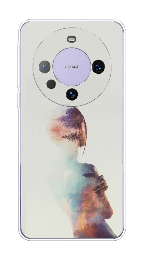 

Чехол на Huawei Mate 60 Pro "Девушка-лес", Розовый;голубой;серый, 6122250-1