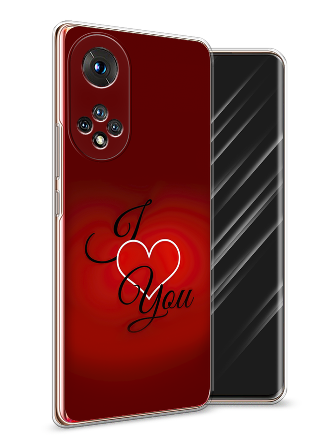 

Чехол Awog на Honor 50 "I love you 3", Красный;черный, 6105450-6