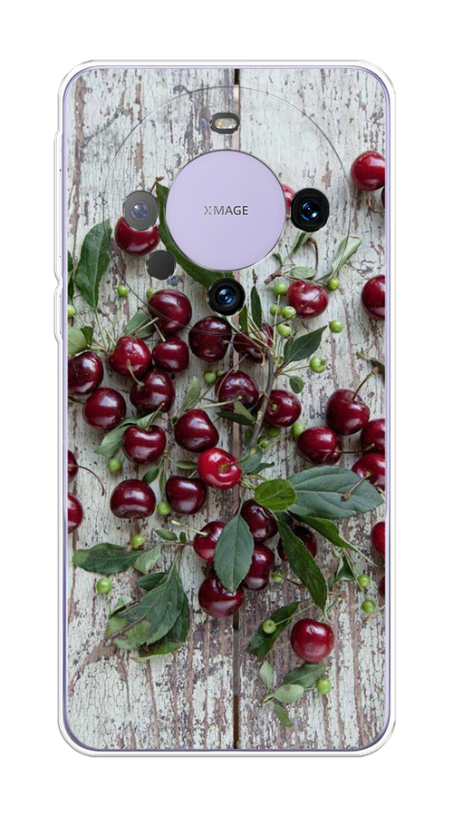 

Чехол на Huawei Mate 60 Pro "Вишня", Бордовый;зеленый;серый, 6122250-1