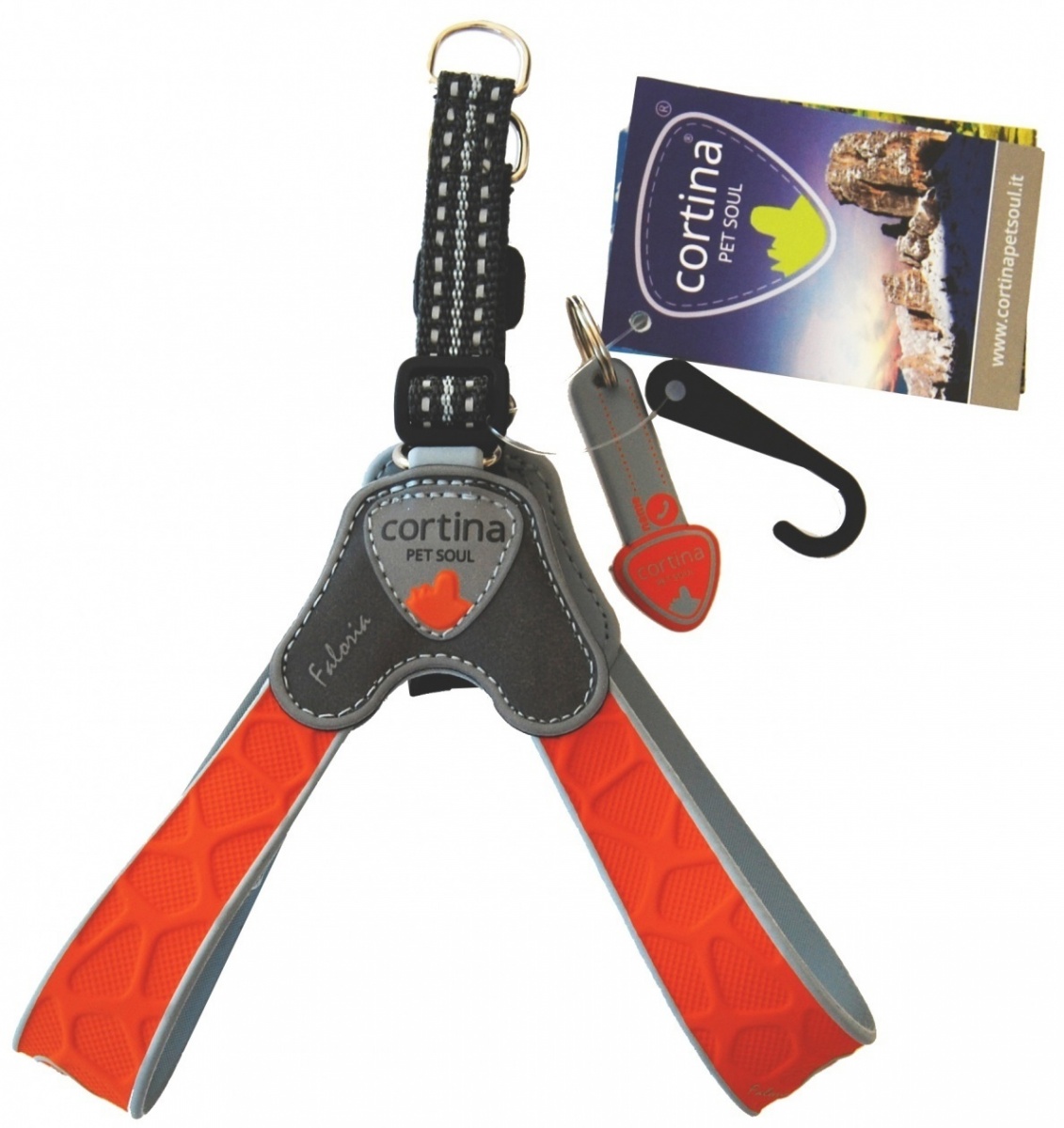 

Шлейка для собак Cortina Faloria суперпрочная, оранжевая, №7, обхват груди 50-60 см, Оранжевый, Faloria