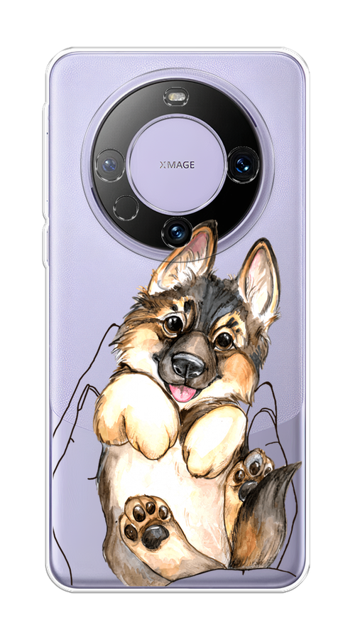 

Чехол на Huawei Mate 60 Pro "Овчарка в ладошках", Серый;бежевый;белый, 6122250-1
