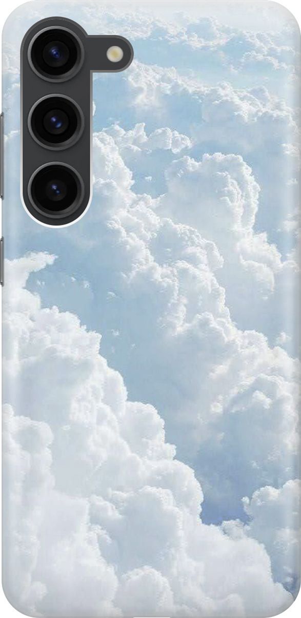 

Силиконовый чехол на Samsung Galaxy S23 с принтом "Кучевые облака", Белый;голубой, 158300
