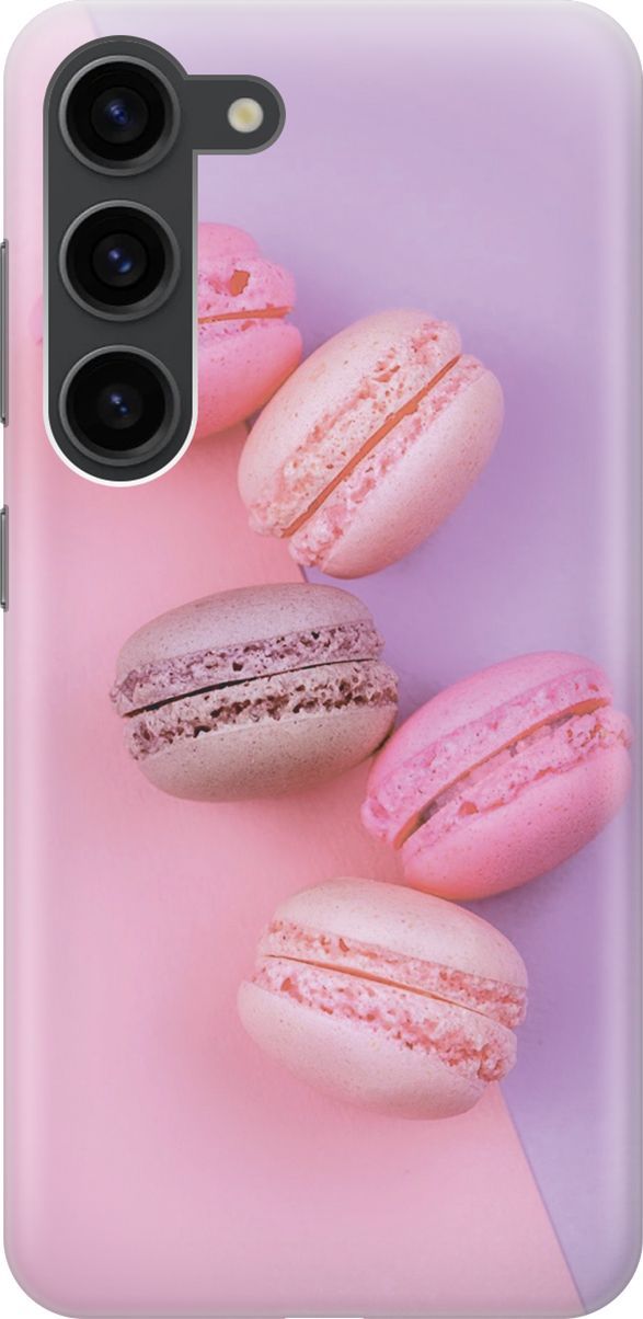 

Силиконовый чехол на Samsung Galaxy S23 с принтом "Розовые макаруны", Розовый;фиолетовый, 158301