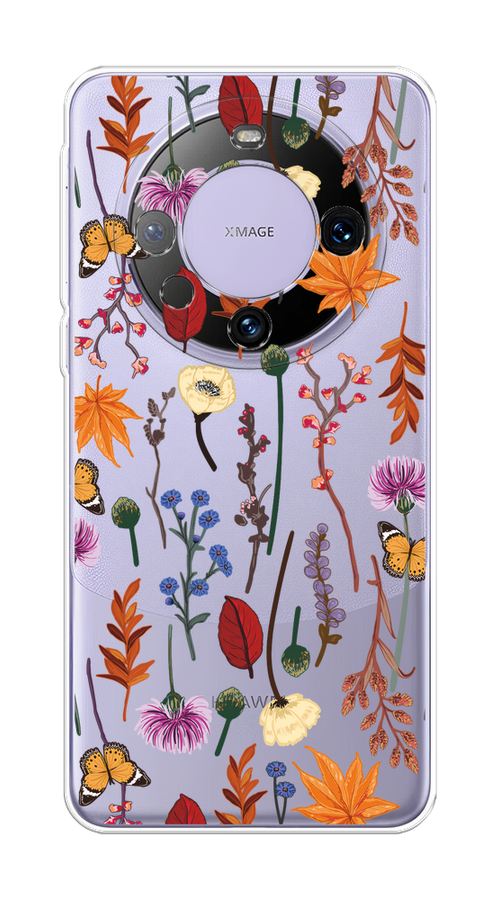 

Чехол на Huawei Mate 60 Pro "Orange Purple flowers", Оранжевый;красный;розовый;желтый;прозрачный, 6122250-1
