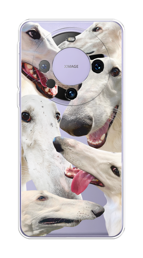 

Чехол на Huawei Mate 60 Pro "Собака с длинным носом", Белый;бежевый;розовый, 6122250-1