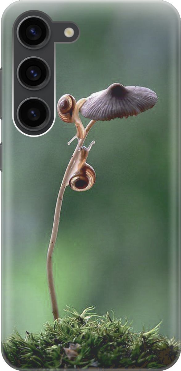 

Силиконовый чехол на Samsung Galaxy S23 с принтом "Две улитки", Зеленый;коричневый, 158295