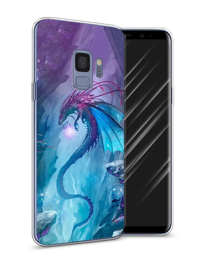 

Чехол Awog на Samsung Galaxy S9 "Водный дракон", Голубой;фиолетовый;синий, 25750-2