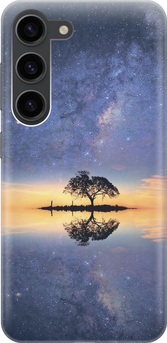 

Силиконовый чехол на Samsung Galaxy S23 с принтом "Звезды и ночь", Голубой;желтый, 158300