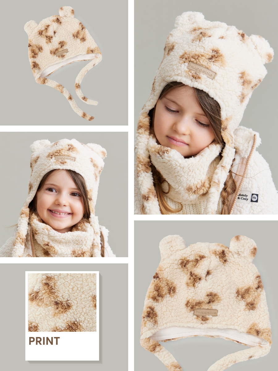 Шапка детская Happy Baby 89065, beige (bear), размер 50-52