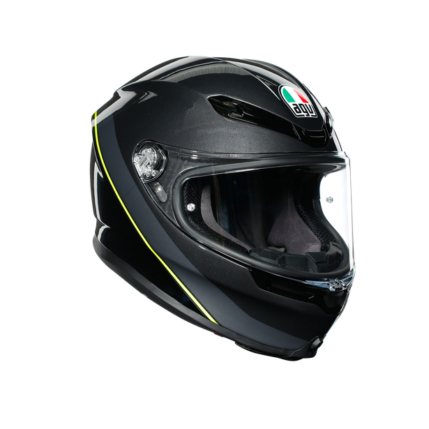 Шлем AGV K-6 MULTI Minimal Gunmetal/Black/Yellow-Fluo S