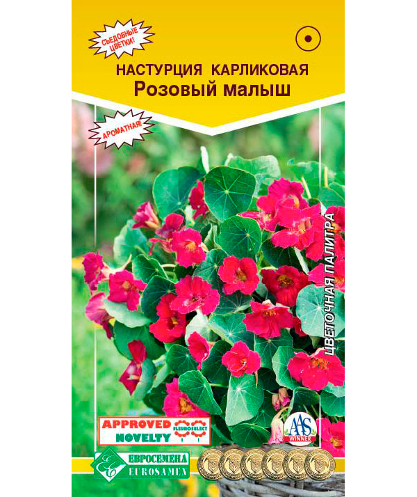 

Семена настурция Евросемена Розовый малыш 17827 1 уп., Розовый малыш
