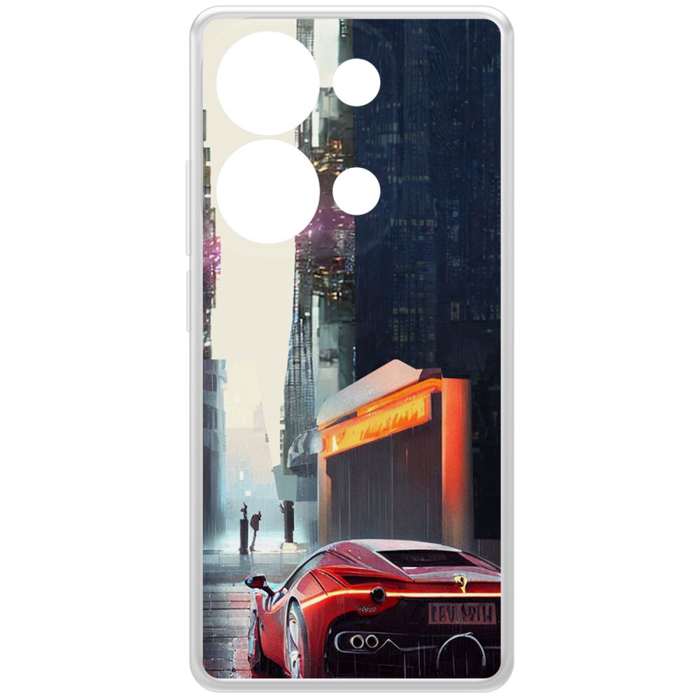 

Чехол-накладка Krutoff Clear Case Сити для Xiaomi Redmi Note 13 Pro 4G, Прозрачный