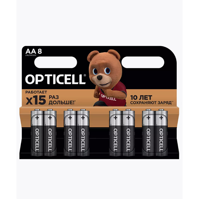 Батарейки OptiСell Professional AA 8 шт 1469₽