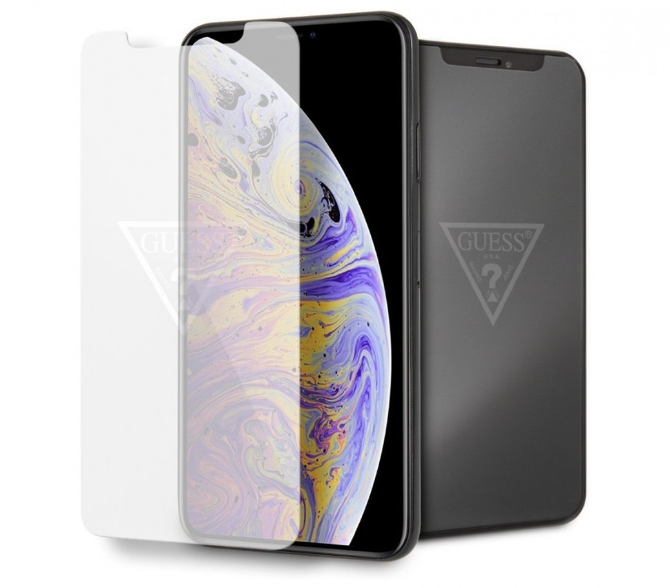 Стекло Guess Tempered glass Silver logo для iPhone 11 Pro Max/XS Max
