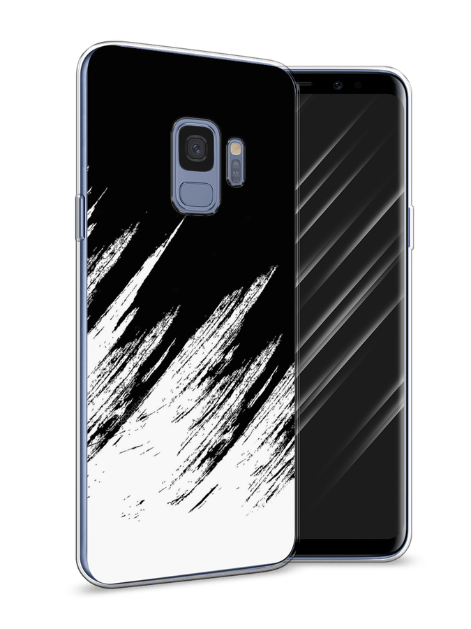 

Чехол Awog на Samsung Galaxy S9 "Черно белые брызги", Черный;белый;бежевый, 25750-3